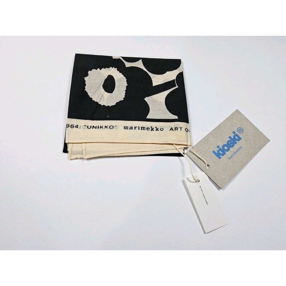 Marimekko Kioski Astrilli Unikko Floral Organic Cotton Scarf Bandana - Picture 6 of 7